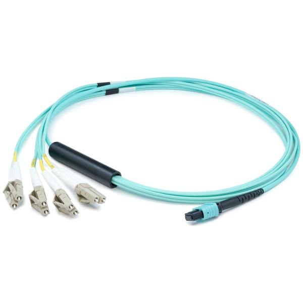 Add-On This Is A 3M Mpo (Female) To 8Xlc (Male) 8-Strand Aqua Riser-Rated ADD-MPO-4LC3M5OM3